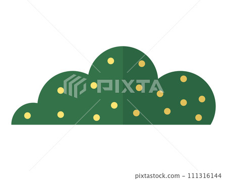 Bush vector illustration. The wild plant thicket symbolizes untamed beauty untouched nature Planting blooming shrubs adds burst color to organic canvas environment The bush metaphor resonates 111316144