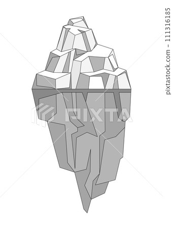 Glaciers vector illustration. Glaciers metaphorically represent enduring spirit environment The glacial concept highlights interconnectedness Earths frozen wonders Icy mountain peaks and glaciers 111316185