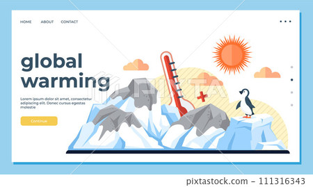 Global warming vector illustration. Ecological threads unravel in tapestry global warming, consequence relentless co2 emissions Conservation, rallying cry against environmental degradation, echoes 111316343