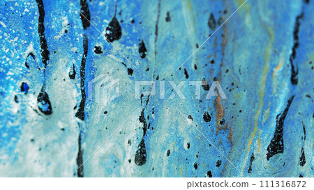 Shimmering paint background blue black gold mix Shimmering paint background blue black gold mix 111316872