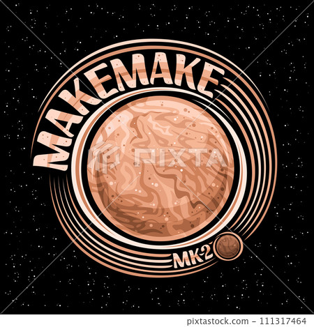 Vector logo for Dwarf Planet Makemake Vector logo for Dwarf Planet Makemake 111317464