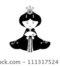 Cute simple Hinamatsuri set | Monochrome | Dolls 111317524