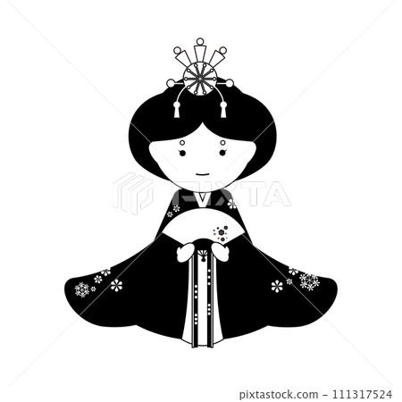 Cute simple Hinamatsuri set | Monochrome | Dolls 111317524