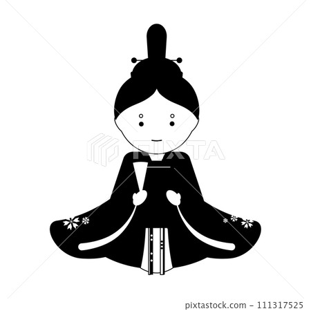 Cute simple Hinamatsuri set｜Monochrome｜Odaira-sama 111317525