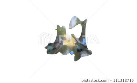 [Alpha通道]強調青森縣地形的青森縣3D平衡投影 111318716