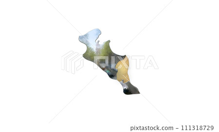 [Alpha Channel] 3D equilibrium projection of Kyoto Prefecture that emphasizes the topography of Kyoto 111318729