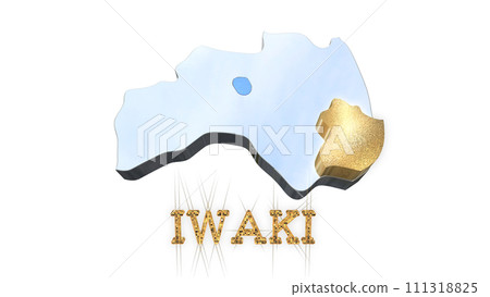 [阿爾法頻道] 強調磐城地形的福島縣 3D 透視投影 111318825