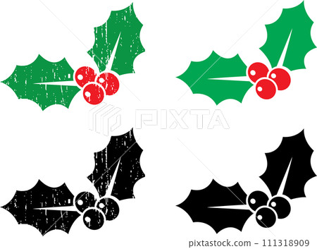 Holly, Merry Christmas, Santa, Christmas Holiday, Vector Illustration File 111318909