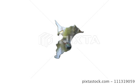 [Alpha Channel] 強調船橋地形的千葉縣3D透視投影圖 111319059