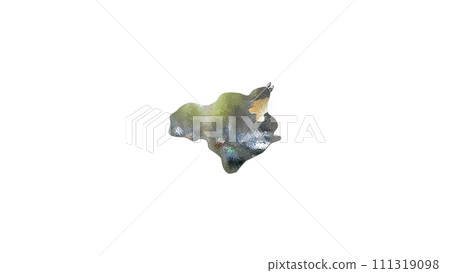 [Alpha Channel] 3D perspective projection figure of Tokushima Prefecture that emphasizes the topography of Tokushima 111319098