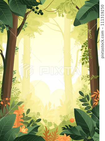AI-generated content. Colorful Forest Vertical Illustration with Copy Space AI-generated content. Colorful Forest Vertical Illustration with Copy Space 111319250