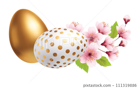 Easter Egg Cherry Blossom Flower Easter Egg Cherry Blossom Flower 111319886