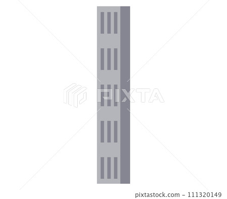 Skyscraper vector illustration. High-rise residential structures redefine cityscape with their contemporary facade Skyscraper concepts fuel ongoing evolution architectural ingenuity 111320149