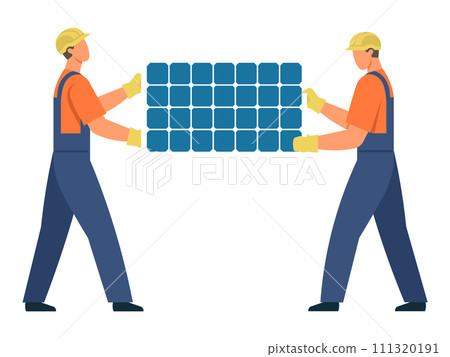 Solar panel vector illustration. Alternative energy options, including solar cells, are gaining popularity Solar panels play crucial role in environmental preservation The concept photovoltaic 111320191