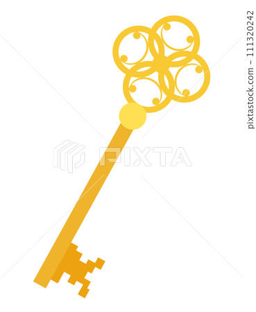 golden vintage key stock vector illustration 111320242