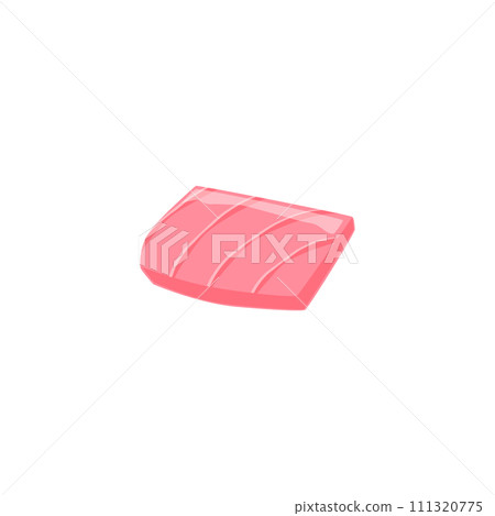 Piece of red fish, delicious Salmon fillet, trout steak, vector cartoon salty raw fish, cook ingredient, natural food Piece of red fish, delicious Salmon fillet, trout steak, vector cartoon salty raw fish, cook ingredient, natural food 111320775