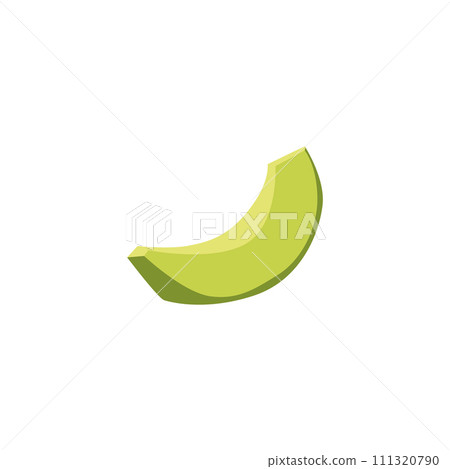 Melon slice icon for food packs and summer print vector illustration isolated. 111320790