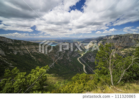 Mountain landscape width Canyon of Verdon River (Verdon Gorge) in Provence, France Mountain landscape width Canyon of Verdon River (Verdon Gorge) in Provence, France 111320865