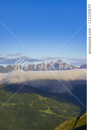 Landscape near Col d'Agnes, Department of Ariege, Pyrenees, France Landscape near Col d'Agnes, Department of Ariege, Pyrenees, France 111320874