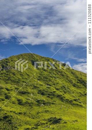 Landscape near Col d'Agnes, Department of Ariege, Pyrenees, France 111320888