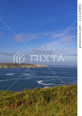 Landscape near Plage des Trepasses, Pointe du Raz, Brittany, France 111320991