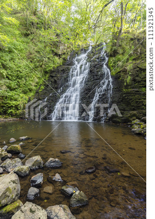 Waterfall Cascade de la Roche near Cheylade, French highlands, France 111321345