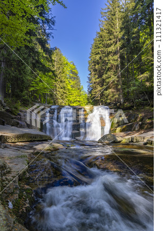 Waterfall Mumlava near Harachov, Giant Mountains (Krkonose), Eastern Bohemia, Czech Republic Waterfall Mumlava near Harachov, Giant Mountains (Krkonose), Eastern Bohemia, Czech Republic 111321417
