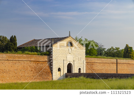 The walls of Sabbioneta, UNESCO World Heritage site, Lombardy, Italy 111321523
