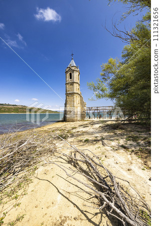 swamped church of San Roque near Villanueva de las Rozas, Cantabria, Spain swamped church of San Roque near Villanueva de las Rozas, Cantabria, Spain 111321656