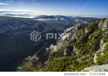 Mountain landscape width Canyon of Verdon River (Verdon Gorge) in Provence, France Mountain landscape width Canyon of Verdon River (Verdon Gorge) in Provence, France 111321666