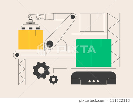 Warehouse robotization abstract concept vector illustration. Warehouse robotization abstract concept vector illustration. 111322313