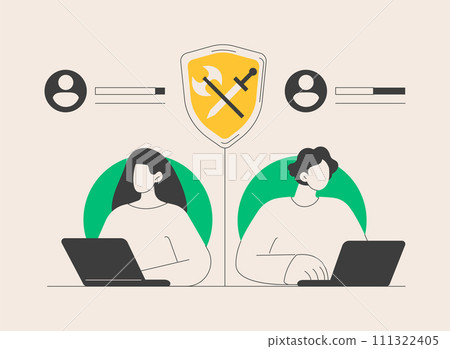 MMORPG abstract concept vector illustration. 111322405