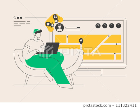 Strategy online games abstract concept vector illustration. Strategy online games abstract concept vector illustration. 111322411