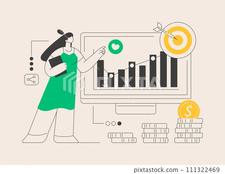 Cost per acquisition abstract concept vector illustration. Cost per acquisition abstract concept vector illustration. 111322469