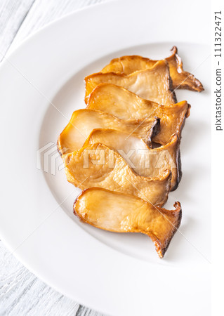 Fried eryngii mushrooms Fried eryngii mushrooms 111322471