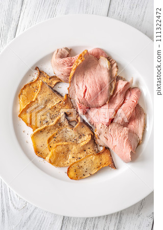 Roast beef with mushrooms Roast beef with mushrooms 111322472