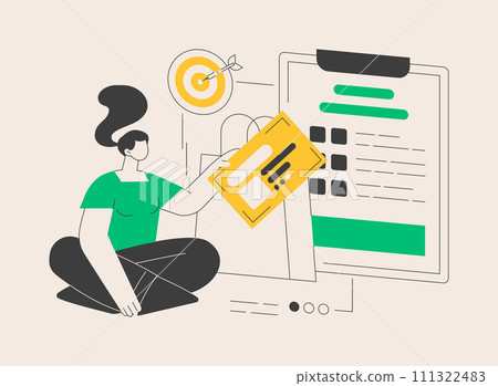 Brand identity abstract concept vector illustration. 111322483