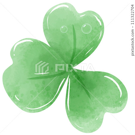 Handdrawn watercolor illustration clipart of Clover Flowers St'Patricks Day birthday Floral arrangements greeting cards wedding invitation Party Irish 111322704