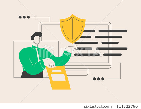 General data protection regulation abstract concept vector illustration. 111322760