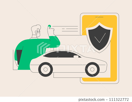 On-demand insurance abstract concept vector illustration. On-demand insurance abstract concept vector illustration. 111322772