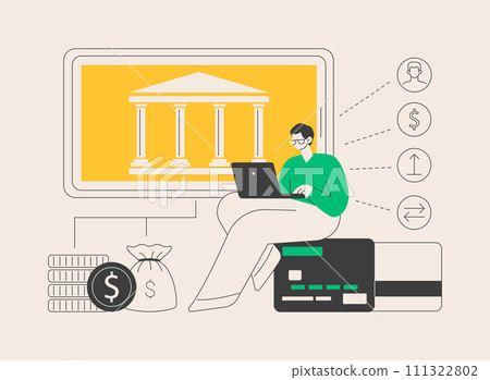 Open banking platform abstract concept vector illustration. Open banking platform abstract concept vector illustration. 111322802