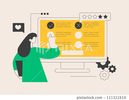 Online survey abstract concept vector illustration. 111322818