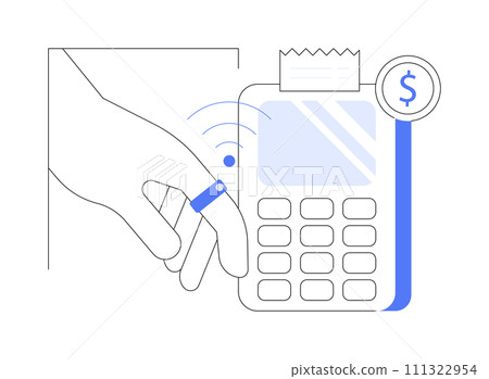 Smart NFC ring isolated cartoon vector illustrations. 111322954