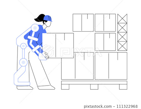Exoskeletons isolated cartoon vector illustrations. Exoskeletons isolated cartoon vector illustrations. 111322968