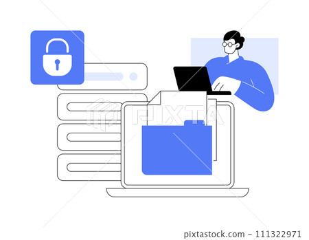 Secure boot isolated cartoon vector illustrations. Secure boot isolated cartoon vector illustrations. 111322971