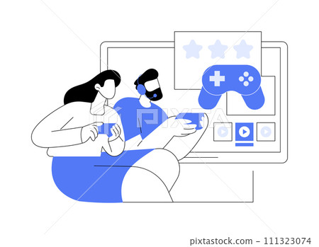 Console gaming isolated cartoon vector illustrations. 111323074