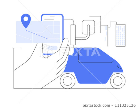 Car mount isolated cartoon vector illustrations. Car mount isolated cartoon vector illustrations. 111323126