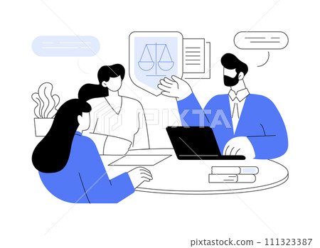 Provide legal advice isolated cartoon vector illustrations. 111323387