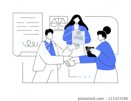 Facilitate business negotiations isolated cartoon vector illustrations. 111323396
