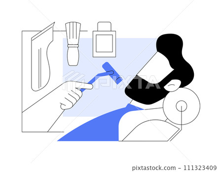 Shaving isolated cartoon vector illustrations. 111323409